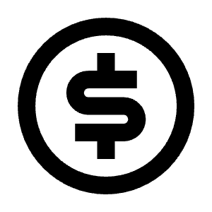 Money Dollar Circle Line Icon from Remix Line Set