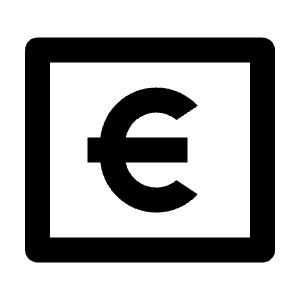 Money Euro Box Line Icon from Remix Line Set