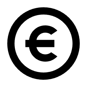 Money Euro Circle Line Icon from Remix Line Set