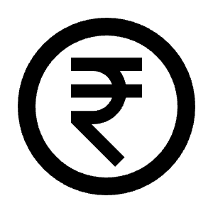 Money Rupee Circle Line Icon from Remix Line Set