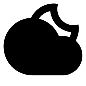 Moon Cloudy Fill Icon from Remix Fill Set