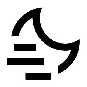 Moon Foggy Line Icon from Remix Line Set