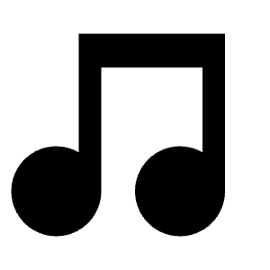 Music 2 Fill Icon from Remix Fill Set