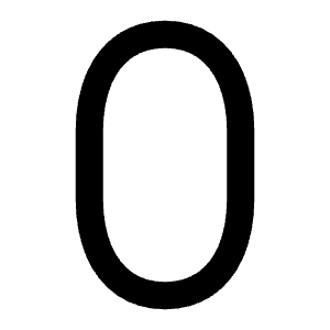 Number 0 Icon from Remix Line Set