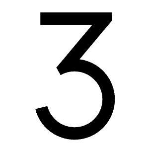 Number 3 Icon from Remix Line Set