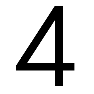 Number 4 Icon from Remix Line Set