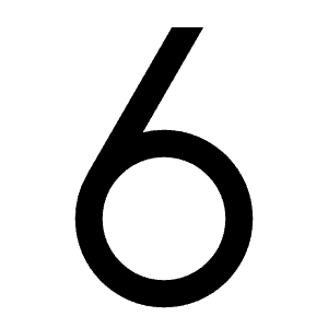 Number 6 Icon from Remix Line Set