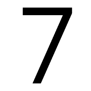 Number 7 Icon from Remix Line Set