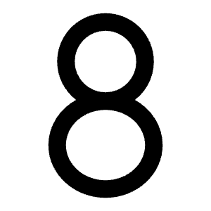 Number 8 Icon from Remix Line Set