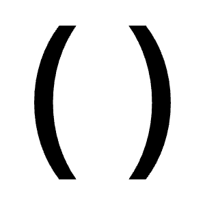 Parentheses Line Icon from Remix Line Set