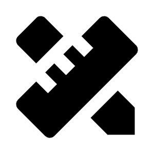 Pencil Ruler 2 Fill Icon from Remix Fill Set
