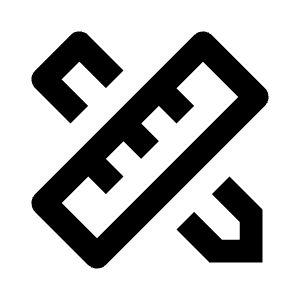 Pencil Ruler 2 Line Icon from Remix Line Set