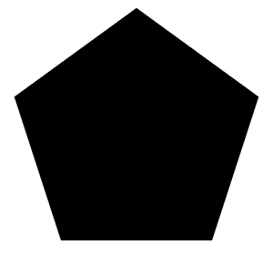 Pentagon Fill Icon from Remix Fill Set