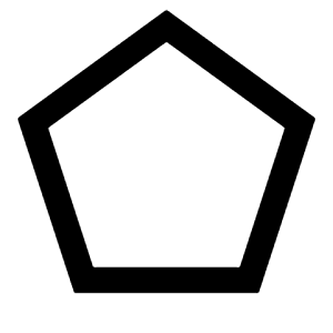 Pentagon Line Icon from Remix Line Set