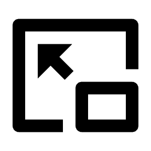 Picture In Picture Exit Line Icon from Remix Line Set