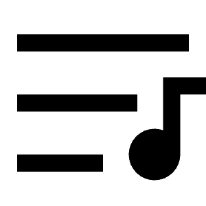 Play List Fill Icon from Remix Fill Set