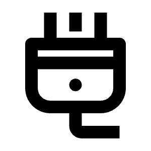 Plug 2 Line Icon from Remix Line Set