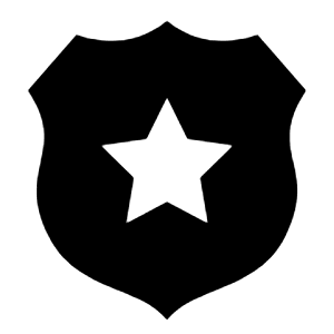 Police Badge Fill Icon from Remix Fill Set