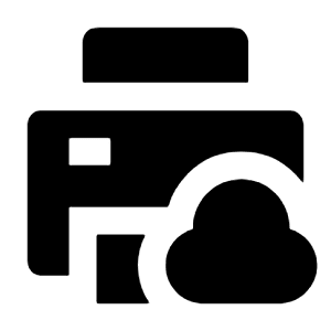 Printer Cloud Fill Icon from Remix Fill Set