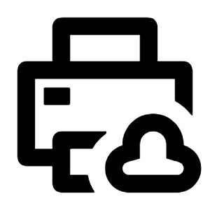 Printer Cloud Line Icon from Remix Line Set