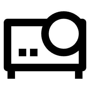 Projector 2 Line Icon from Remix Line Set