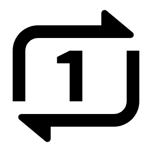 Repeat One Fill Icon from Remix Fill Set
