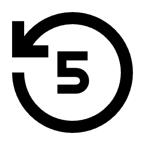 Replay 5 Line Icon from Remix Line Set