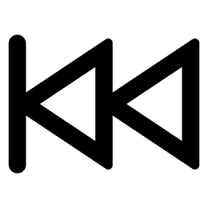 Rewind Start Line Icon from Remix Line Set