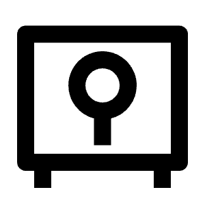 Safe Line Icon from Remix Line Set