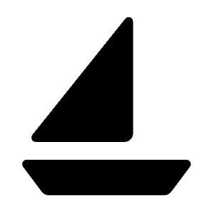Sailboat Fill Icon from Remix Fill Set