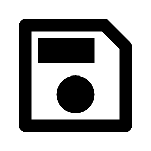 Save 2 Line Icon from Remix Line Set