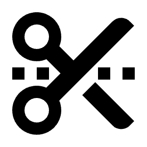 Scissors Cut Fill Icon from Remix Fill Set