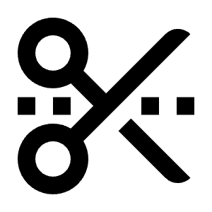 Scissors Cut Line Icon from Remix Line Set