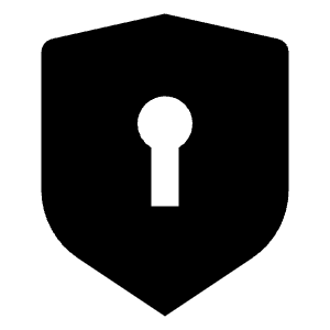Shield Keyhole Fill Icon from Remix Fill Set