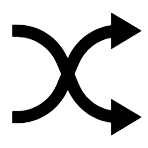 Shuffle Fill Icon from Remix Fill Set
