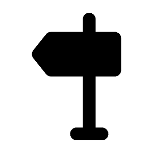 Sign Left Icon from Tabler Filled Set