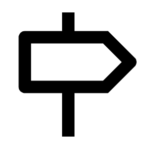 Signpost Line Icon from Remix Line Set