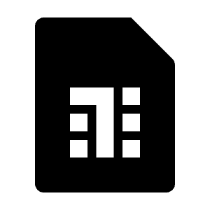 Sim Card 2 Fill Icon from Remix Fill Set