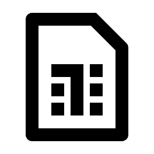 Sim Card 2 Line Icon from Remix Line Set