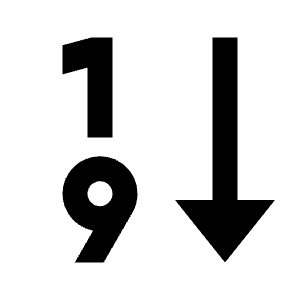 Sort Number Asc Icon from Remix Line Set