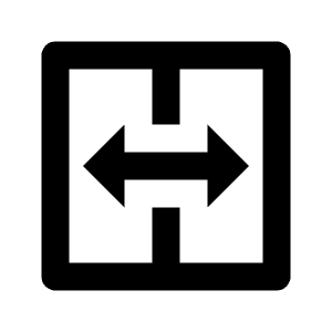 Split Cells Horizontal Icon from Remix Line Set