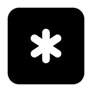 Square Asterisk Icon from Tabler Filled Set