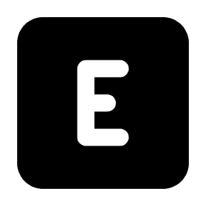 Square Letter E Icon from Tabler Filled Set