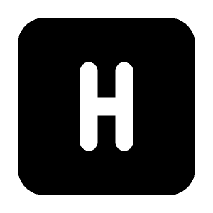 Square Letter H Icon from Tabler Filled Set