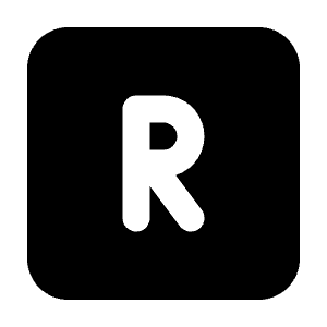 Square Letter R Icon from Tabler Filled Set
