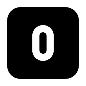 Square Number 0 Icon from Tabler Filled Set