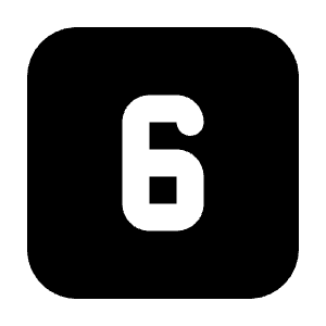Square Number 6 Icon from Tabler Filled Set