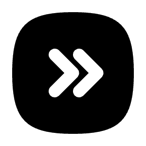 Square Rounded Chevrons Right Icon from Tabler Filled Set