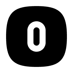 Square Rounded Number 0 Icon from Tabler Filled Set