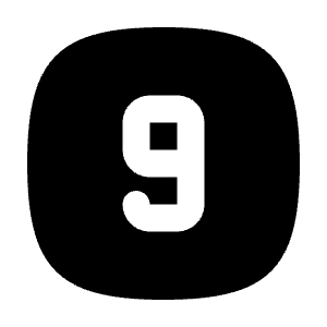 Square Rounded Number 9 Icon from Tabler Filled Set